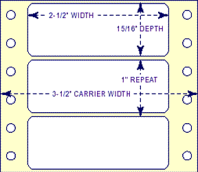 2 1/2" X 15/16" Pin Feed Labels (EDP)