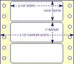 2 1/2" X 15/16" Pin Feed Labels (EDP)