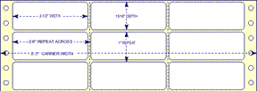 2 1/2" X 15/16" Pin Feed Labels (EDP)