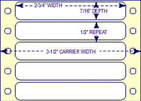 2 3/4" X 7/16" Pin Feed Labels (EDP)