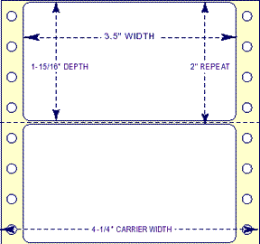 3 1/2" X 1 15/16" Pin Feed Labels (EDP)