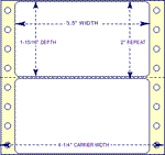 3 1/2" X 1 15/16" Pin Feed Labels (EDP)