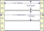 3 1/2" X 15/16" Pin Feed Labels (EDP)