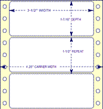 3 1/2" X 1 7/16" Pin Feed Labels (EDP)