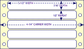 3 1/2" X 7/16" Pin Feed Labels (EDP)