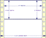 4" X 1 15/16" Pin Feed Labels (EDP)