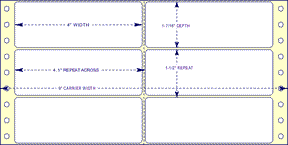 4" X 1 7/16" Pin Feed Labels (EDP)