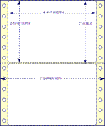 4 1/4" X 2 15/16" Pin Feed Labels (EDP)