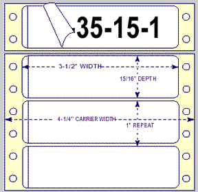 3 1/2" X 15/16" (PIGGYBACK) Non-Image Producing Liner