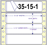 3 1/2" X 15/16" (PIGGYBACK) Non-Image Producing Liner