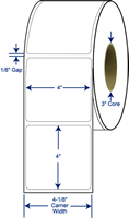 4" x 4" Premium Grade Direct Thermal Labels | 3" Core Rolls