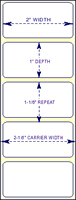 2" X 1"  TT-Labels No Perf On Rolls