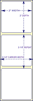 2" X 2"  TT-Labels No Perf On Rolls