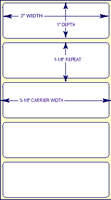 3" X 1"  TT-Labels No Perf On Rolls