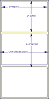 3" X 2"  TT-Labels Perfed On Rolls