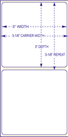 3" X 3"  TT-Labels No Perf On Rolls