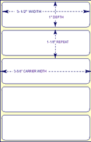 3 1/2" X 1"  TT-Labels No Perf On Rolls