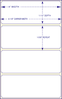 4" X 1-1/2"  TT-Labels Perfed On Rolls