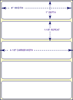 4" X 1"  TT-Labels Perfed On Rolls