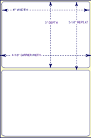 4" X 3" Automotive Industry: A.I.A.G. Size Format TT-Labels Perf