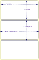 4" X 2"  DT-Labels Perfed Small Rolls