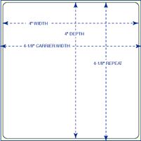 4" X 4"  DT-Labels Perfed On Rolls