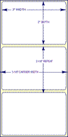 3" X 2"  TT-Labels Perfed Fan Folded