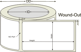 4" X 6 1/2"  TT-Labels No Perf On Rolls