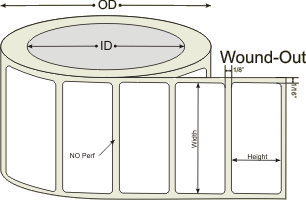 4" X 6"  DT-Labels No Perf On Rolls