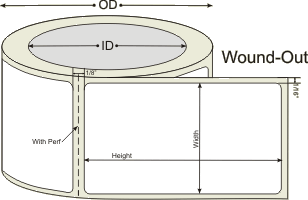 4" X 6" Synthetic Polypropylene Film TT-Labels Perfed On Rolls