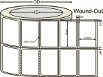 2" X 1 1/2"- 2 up  TT-Labels Perfed On Rolls