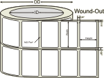 2" X 1 1/2"- 2 up  TT-Labels No Perf On Rolls